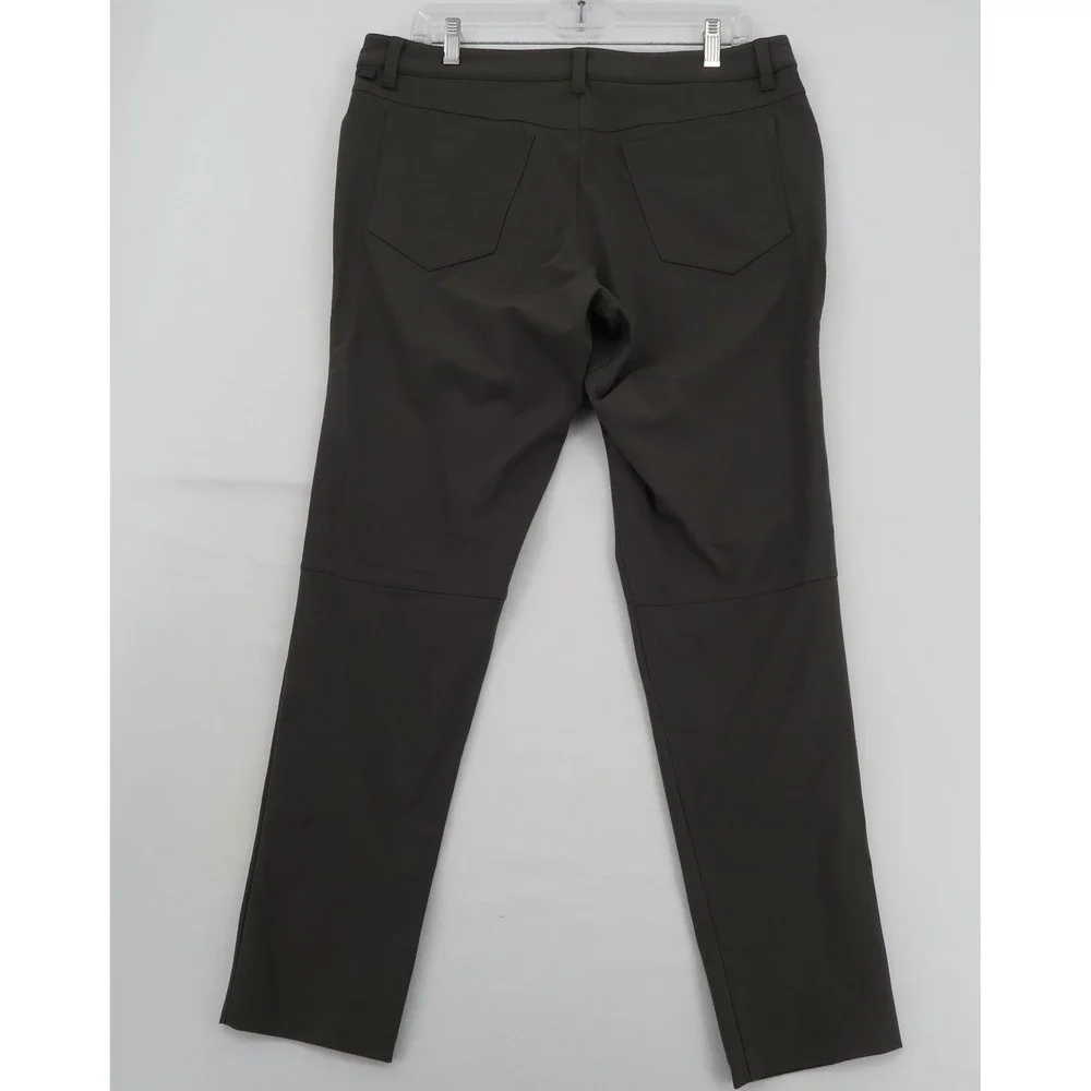 Lululemon Commission Pant Slim Warpstreme 34 x 32 Dark Olive Brown Mens Trousers